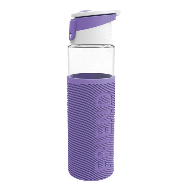 Custom glass bottle tea infuser, double wall glass water bottle with handle