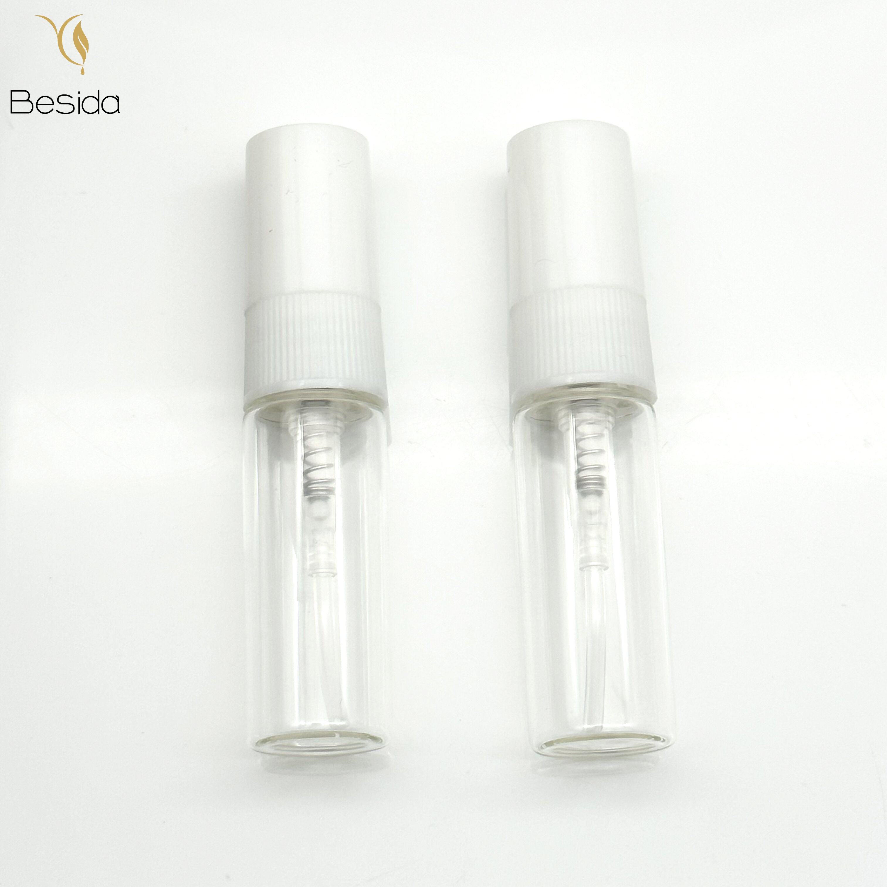 Portable small refillable perfume atomizer spray pump glass bottle 2ml 3ml 5ml 10ml tube with screw cap Free Sample