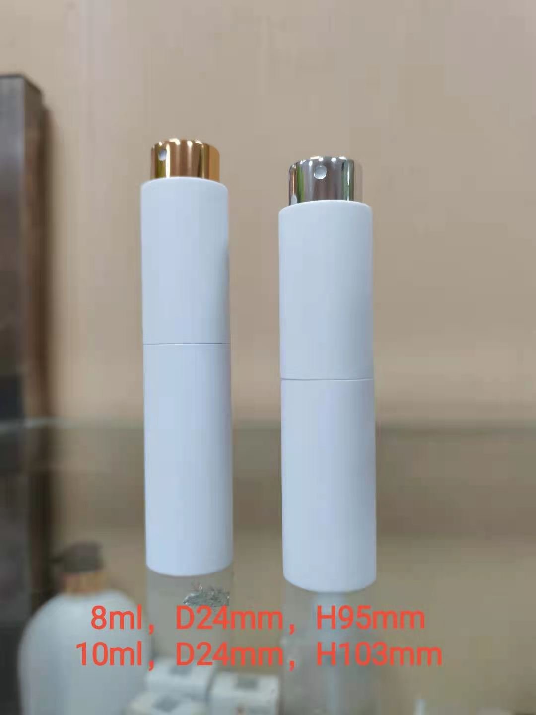 Hot Sale 5Ml 10Ml 15Ml 20Ml Clear glass bottle twist up pocket spray matte glossy aluminum refillable perfume mist spray pump