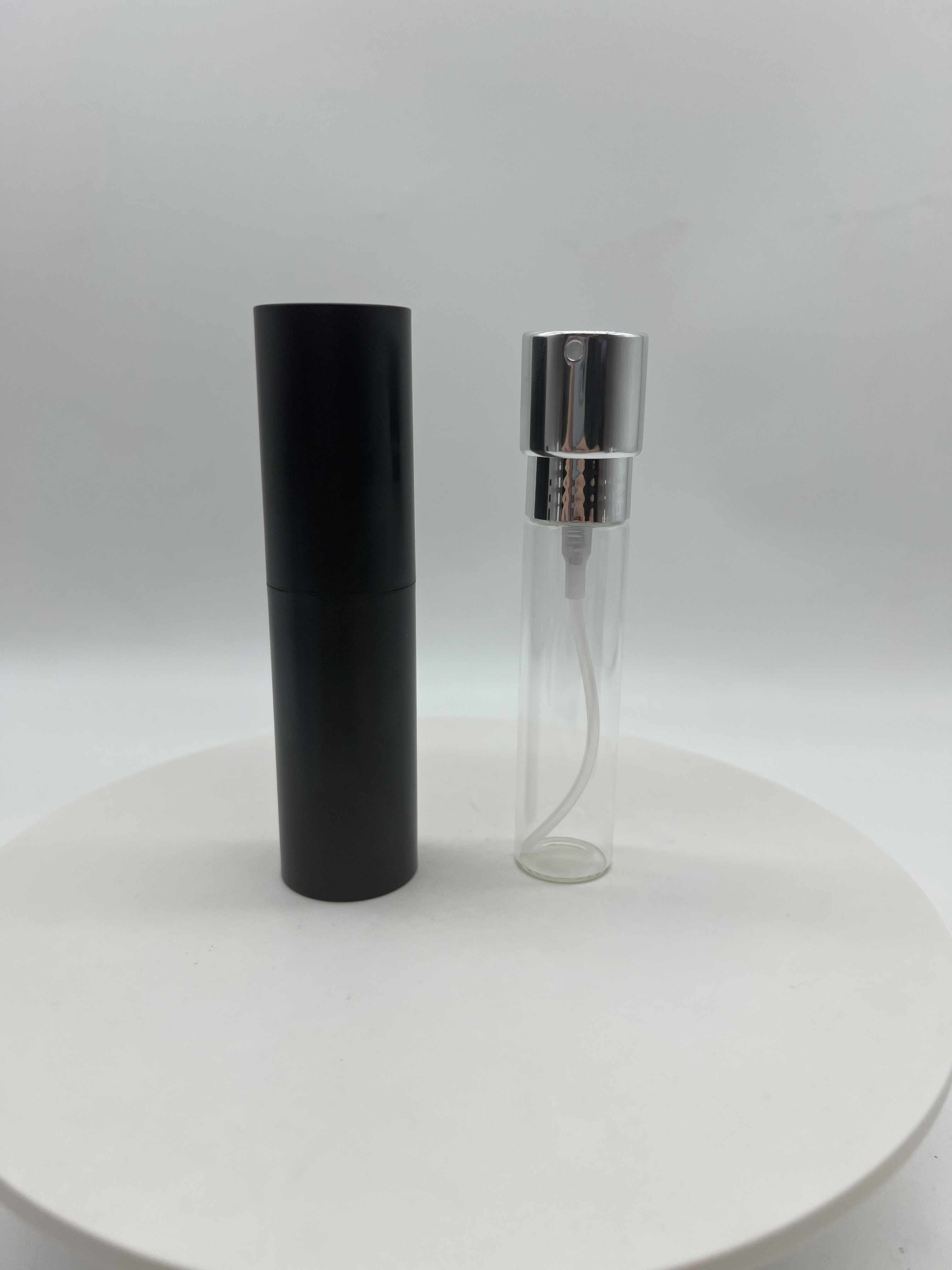 Hot Sale 5Ml 10Ml 15Ml 20Ml Clear glass bottle twist up pocket spray matte glossy aluminum refillable perfume mist spray pump