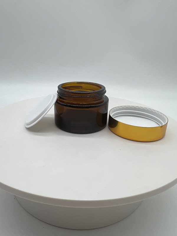 hot sale empty luxury 30ml 50ml 100ml 1oz 1.5oz 2oz 2.5oz 3oz cream jar plastic aluminum lids glass bottle