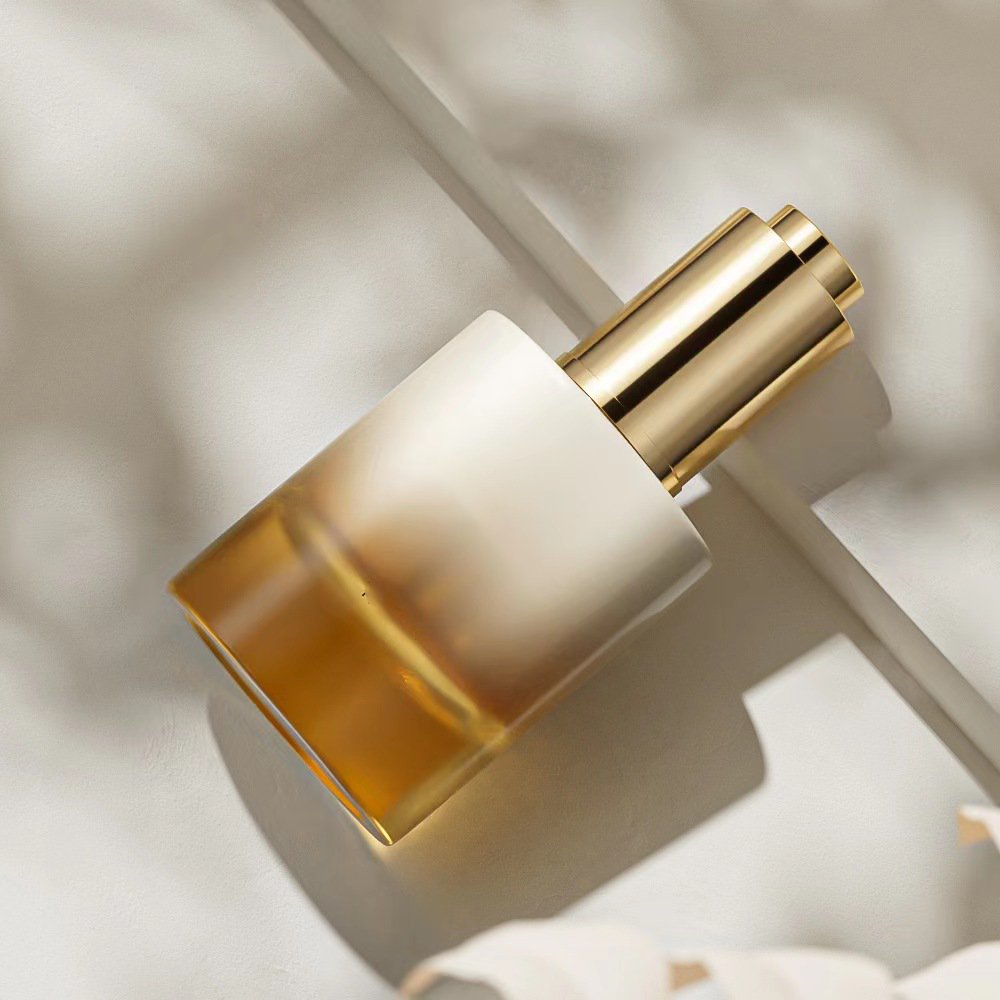 30ml gradient color Skincare Essential Oil Serum Glass Bottle Cosmetics Glass Dropper Bottle