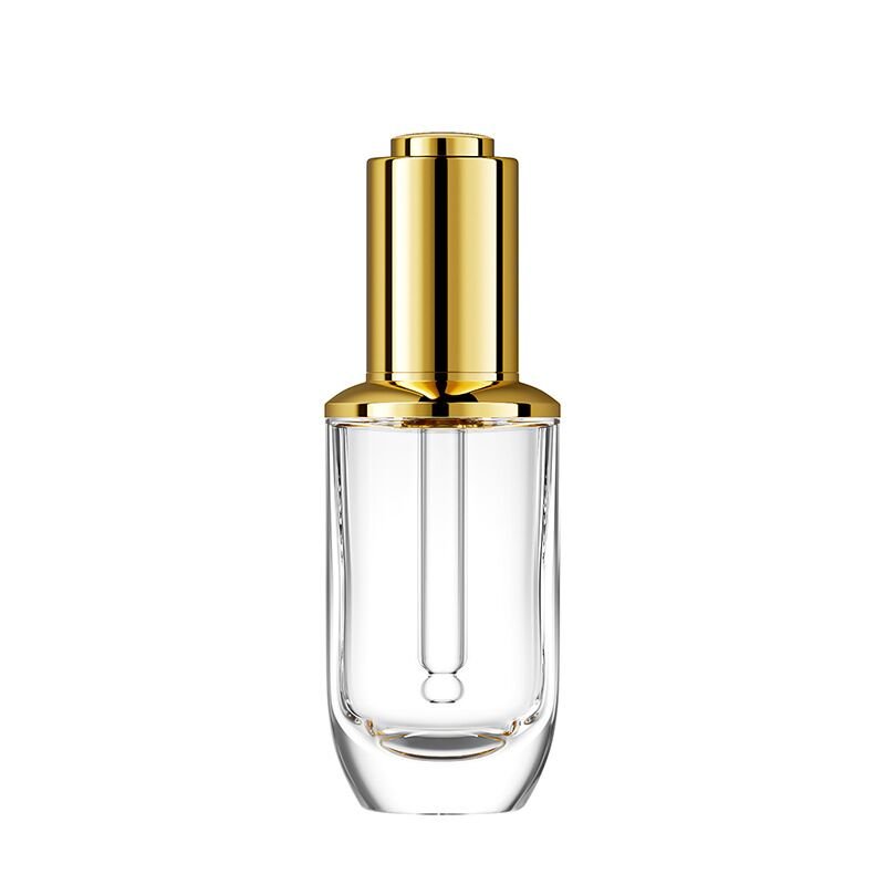 Press button dropper glass bottle for glass bottles dropper with 30ml serum bottle
