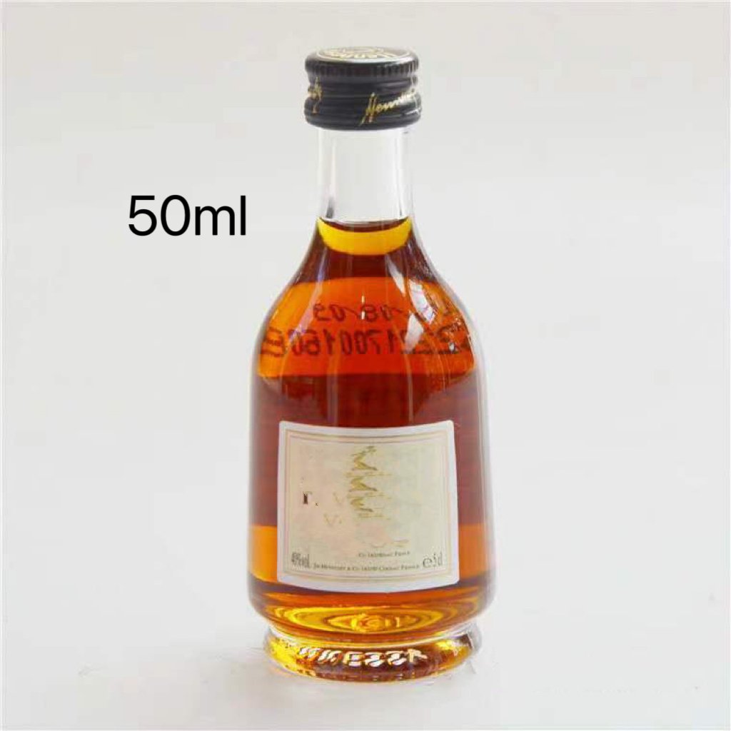 50ml Mini glass bottle mini liquor wine bottle manufacturer in stock small spirit liquor bottle with cap custom logo