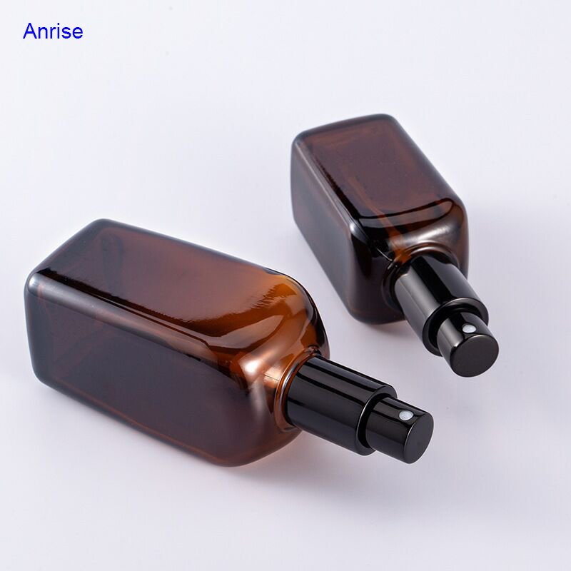 15ml 30ml 50ml 100ml Essential Oil Bottle Amber Glass Pharmaceutical Amber Square Glass Dropper Bottle with Dropper/Screw Caps