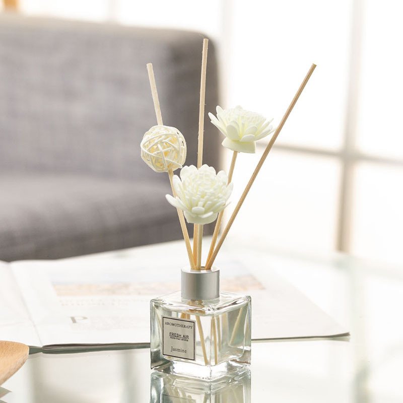 White Glass Bottle Reed diffuser Home Room Scent Aroma Fragrance Reed diffuser