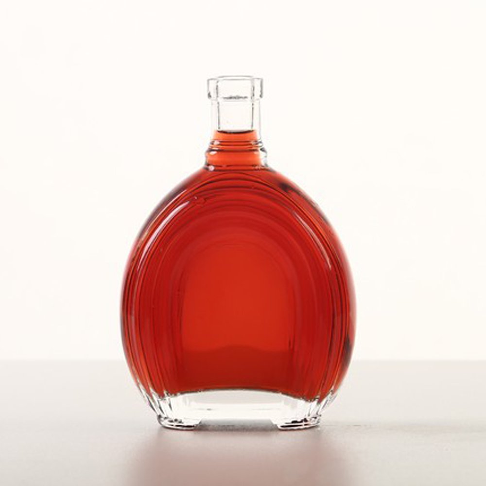 New Design Transparent Empty Alcohol Whiskey Glass Bottles 375ml 500ml 750ml Luxury Patron Tequila Bottle