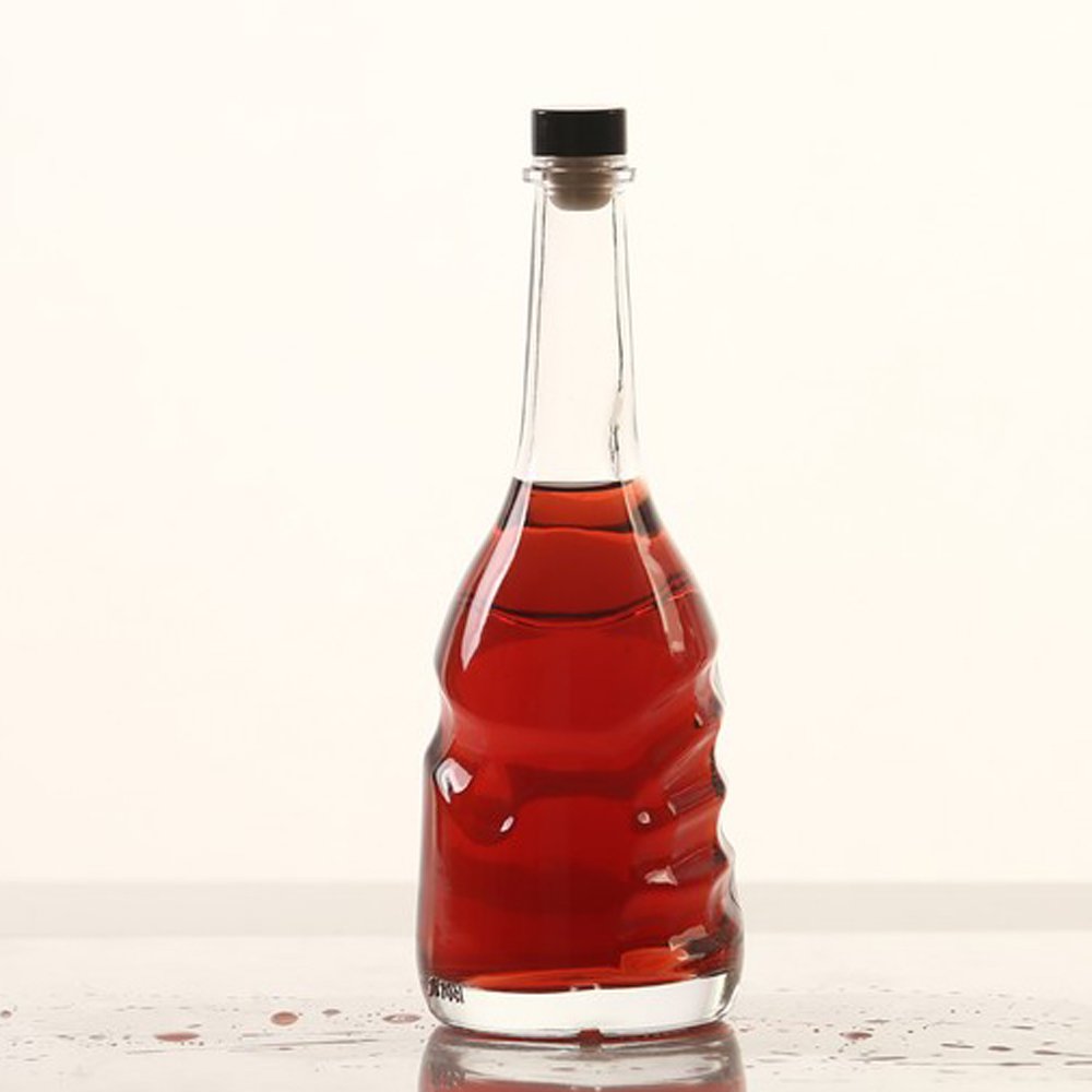 New Design Transparent Empty Alcohol Whiskey Glass Bottles 375ml 500ml 750ml Luxury Patron Tequila Bottle