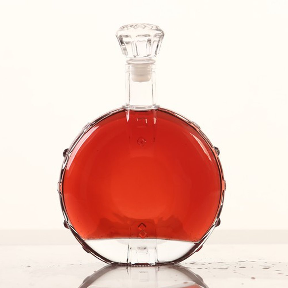 New Design Transparent Empty Alcohol Whiskey Glass Bottles 375ml 500ml 750ml Luxury Patron Tequila Bottle