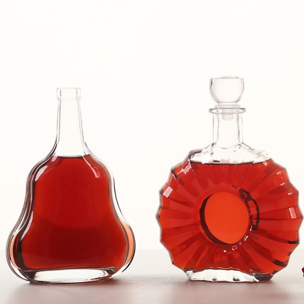 New Design Transparent Empty Alcohol Whiskey Glass Bottles 375ml 500ml 750ml Luxury Patron Tequila Bottle