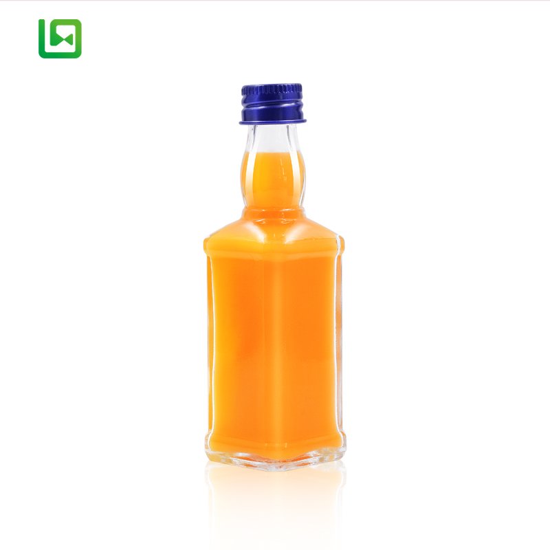 50ml Alcoholic beverage juice drinks liquor wine whiskey small mini sample glass bottle with lid