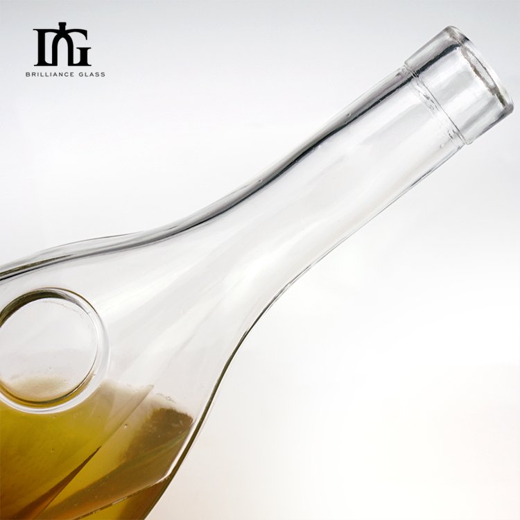 1500ml round wine glass bottle liquor bottle for brandy vodka whisky glass bottle