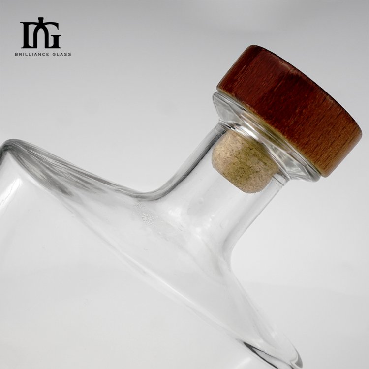 500ml 750ml Empty Glass Bottle Super Flint Glass Brandy Bottle