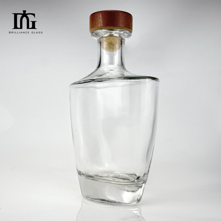 500ml 750ml Empty Glass Bottle Super Flint Glass Brandy Bottle