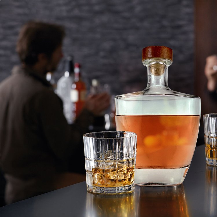 500ml 750ml Empty Glass Bottle Super Flint Glass Brandy Bottle