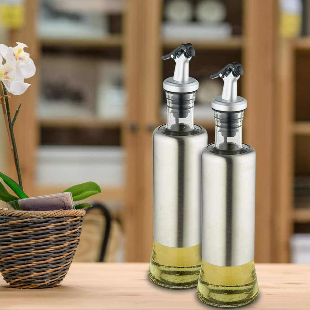 Customizable Logo 300ml Cooking Bottles Dispenser Olive Oil And Vinegar Glass Bottle Dispenser
