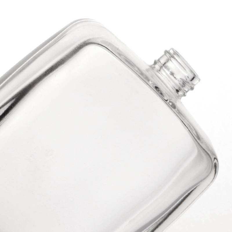 Sale Flat Square 55ml Fragrance Perfume Glass Bottle Luxury with Atomizer and Black Lids
