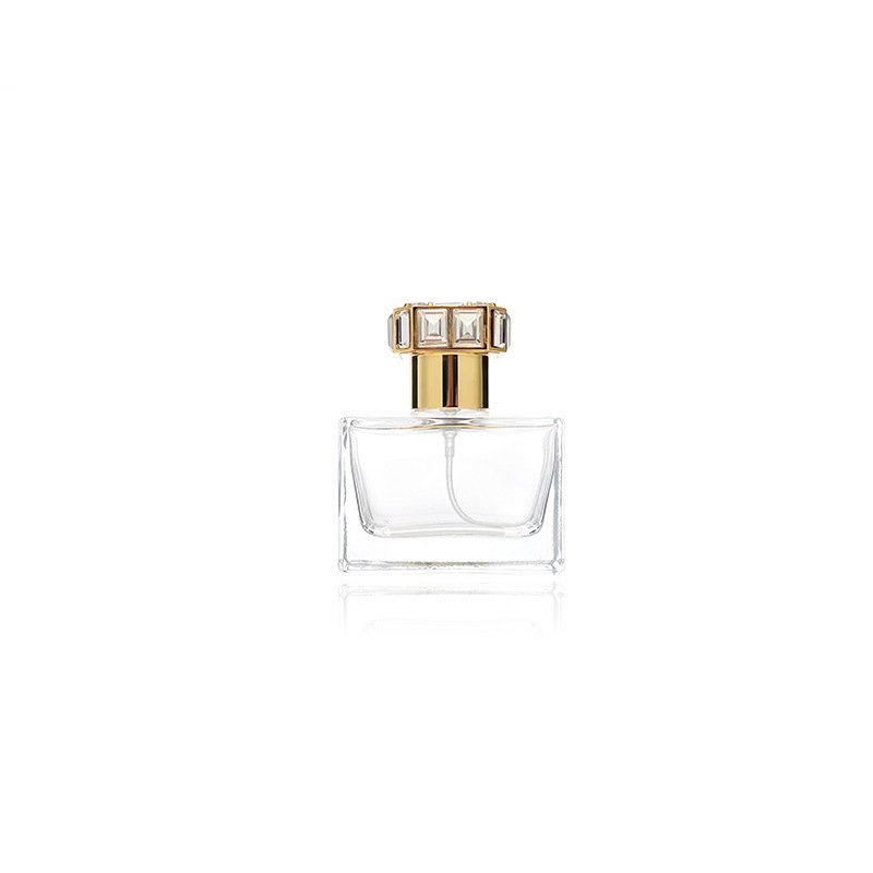 Wholesale Luxury 30ml 50ml 100ml Square empty Glass Perfume packaging Bottle With box and Spray Cap