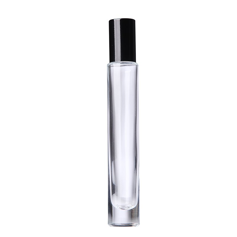 10ml Clear Packaging Cylindrical Easy to Carry Essential Oil Roller Square Glass for Perfume Roller Bottle Roll on Bottle Luxury