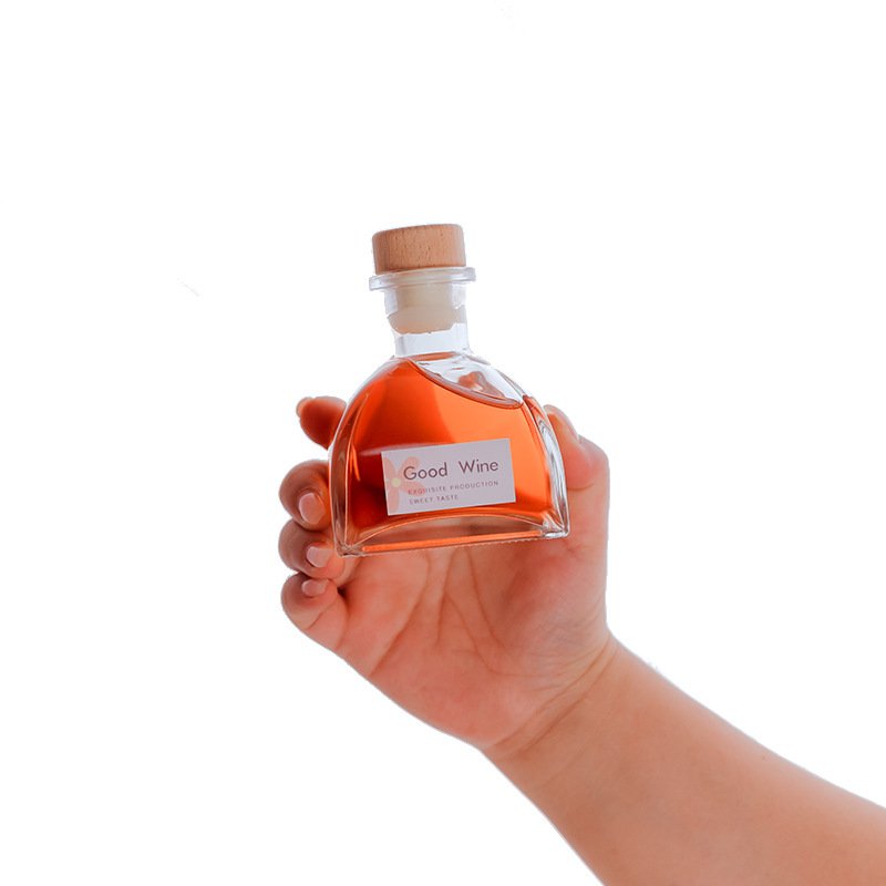 Wholesale 50 100 150 200 250ml high-end japanese wine Whisky Vodka thickened frosted glass cork sealed tequila wine bottle