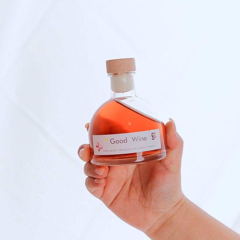 Wholesale 50 100 150 200 250ml high-end japanese wine Whisky Vodka thickened frosted glass cork sealed tequila wine bottle