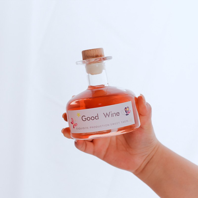 Wholesale 50 100 150 200 250ml high-end japanese wine Whisky Vodka thickened frosted glass cork sealed tequila wine bottle