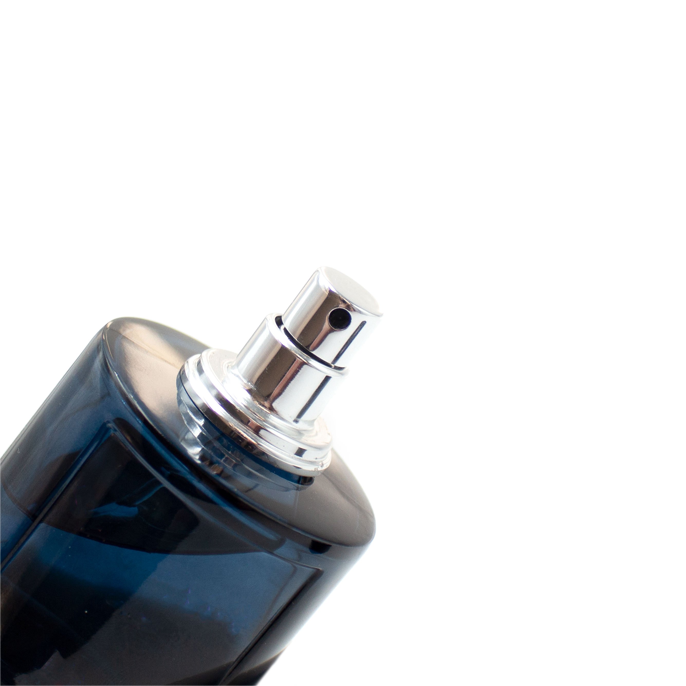 Wholesale manufacturer packaging empty glass 60ml blue mens fragrance perfume bottle