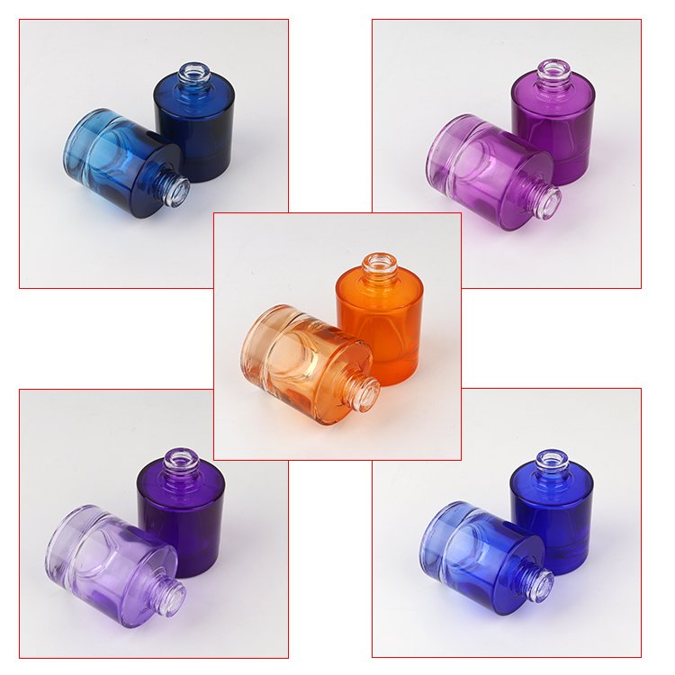 Luxury Essential Oil Packaging Bottles Custom 30ml Colorful Glass Dropper Bottle Cosmetic Glass Bottles with White Pipette Cap