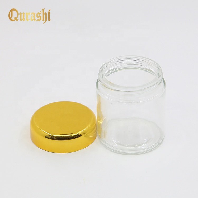 Hot selling Arabic Style 100gram empty cosmetic bakhoor cream jar bottle with aluminum cap