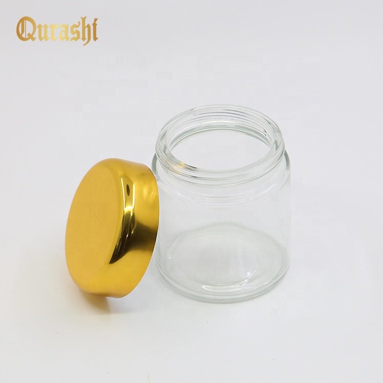 Hot selling Arabic Style 100gram empty cosmetic bakhoor cream jar bottle with aluminum cap