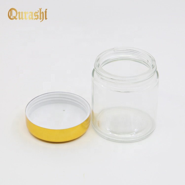 Hot selling Arabic Style 100gram empty cosmetic bakhoor cream jar bottle with aluminum cap