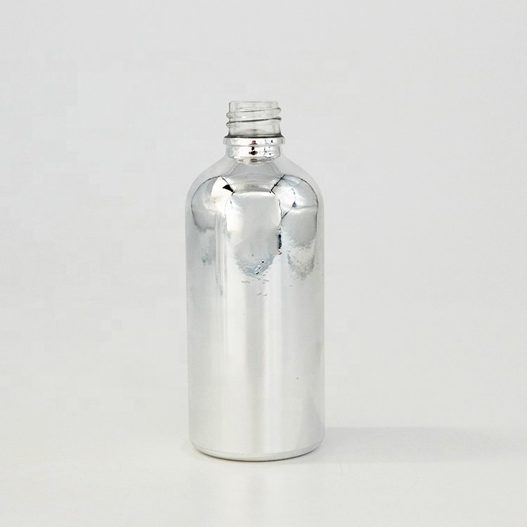 Serum 5ml 10ml 15ml 20ml 30ml 50ml 100ml Various Capacity Glass Silver Bottles with 18mm Mouth for Essential Oil with Shiny Mist Pump Attar Ampoule Essential Oil