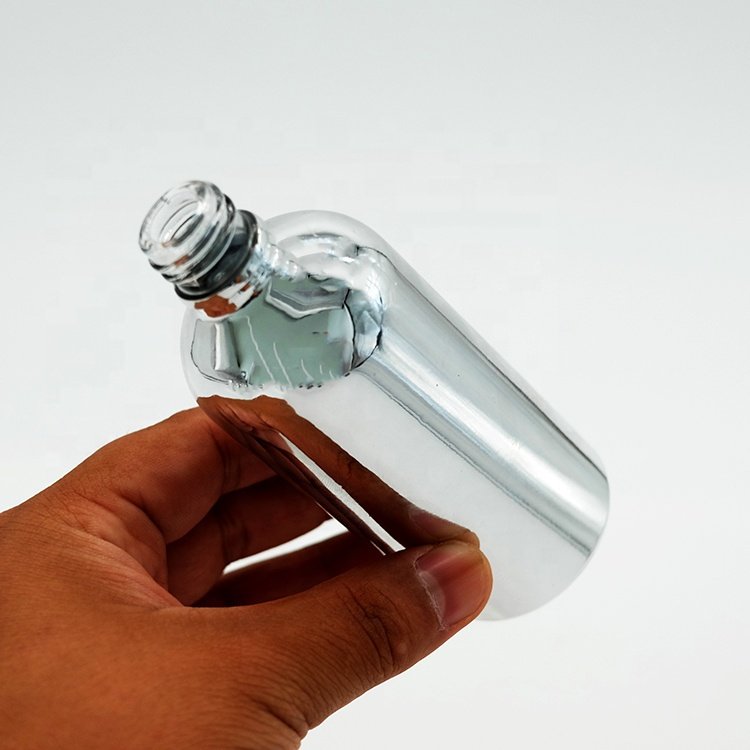 Serum 5ml 10ml 15ml 20ml 30ml 50ml 100ml Various Capacity Glass Silver Bottles with 18mm Mouth for Essential Oil with Shiny Mist Pump Attar Ampoule Essential Oil