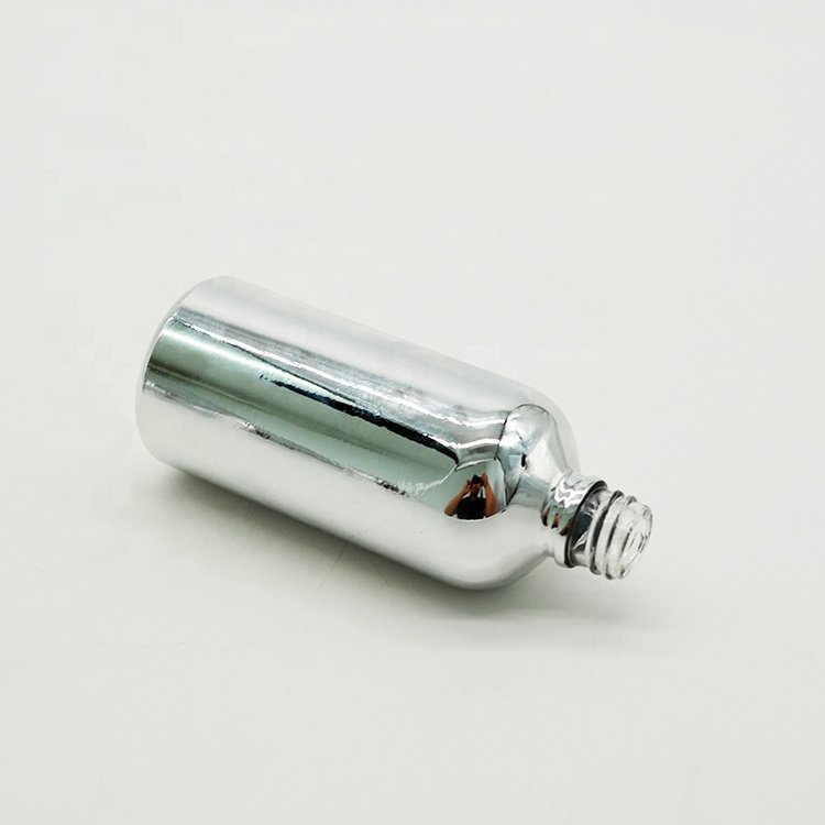 Serum 5ml 10ml 15ml 20ml 30ml 50ml 100ml Various Capacity Glass Silver Bottles with 18mm Mouth for Essential Oil with Shiny Mist Pump Attar Ampoule Essential Oil