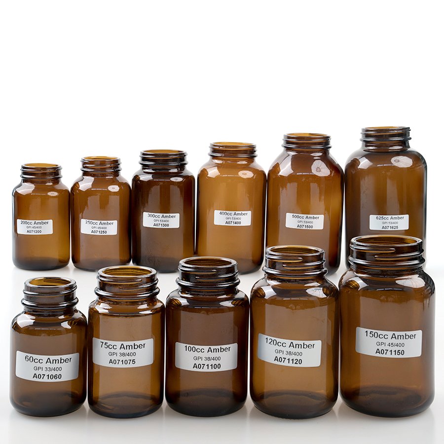Capsule containers 60ml 75ml 100ml 120ml 150ml 200ml 250ml 300ml 400ml 500ml 625ml amber pharmaceutical tablet glass bottle