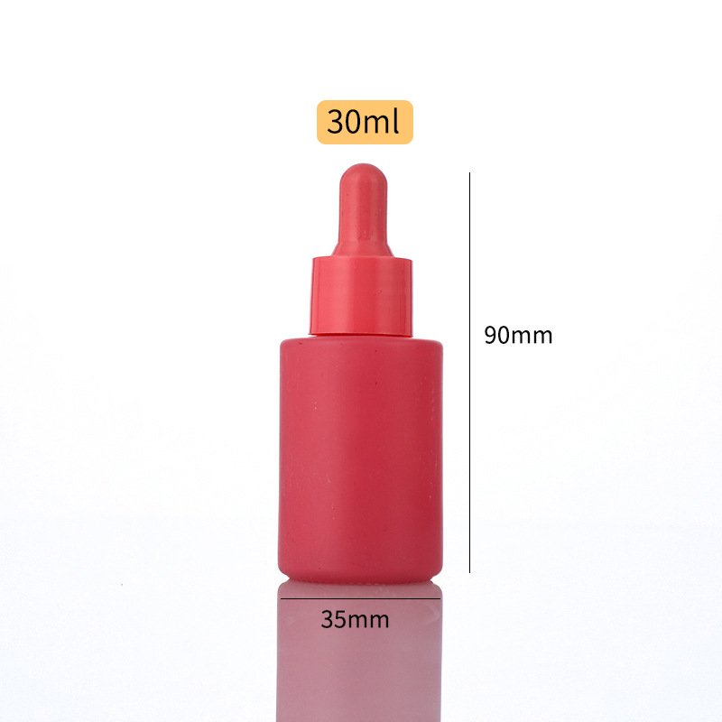 Customized Stock Macaron Color Dropper 30Ml Lotion Bottle Solution Essential Oil Glass Bottle With White Dropper