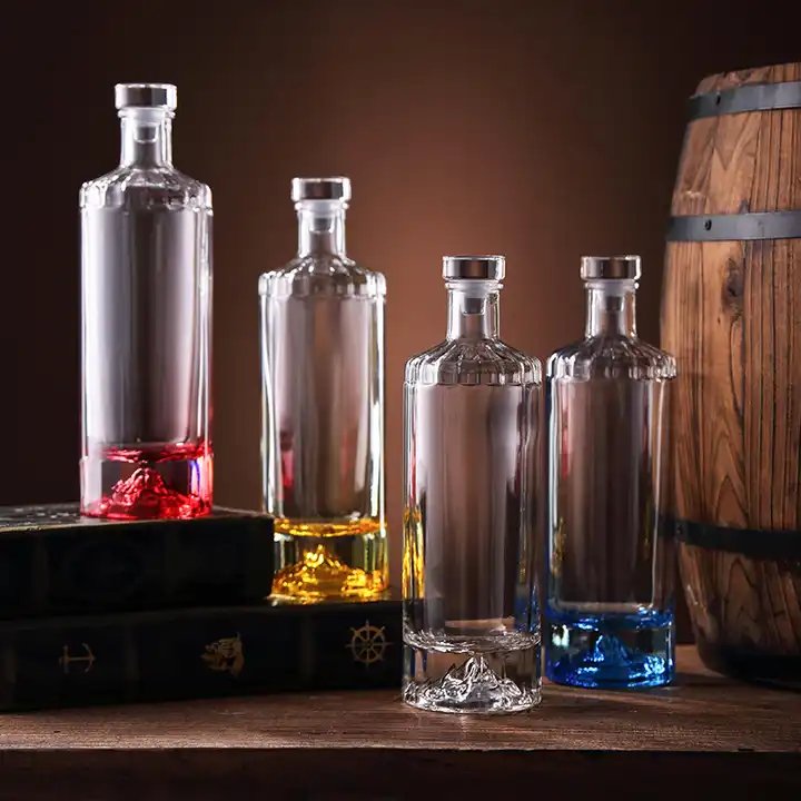 Manufacture Hot Vodka Brandy Frosted Wine Glass Bottles 700 Ml 750 Ml