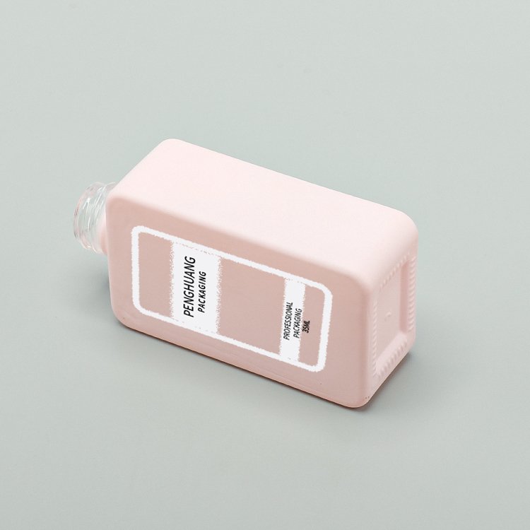 Custom pink 35ml glass foundation bottle wholesale gold lotion pump square skin care packaging glass cosmetic foundation bottle