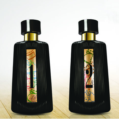screen printing star shaped cosmetic 100ml spray perfume packaging fancy glass bottles