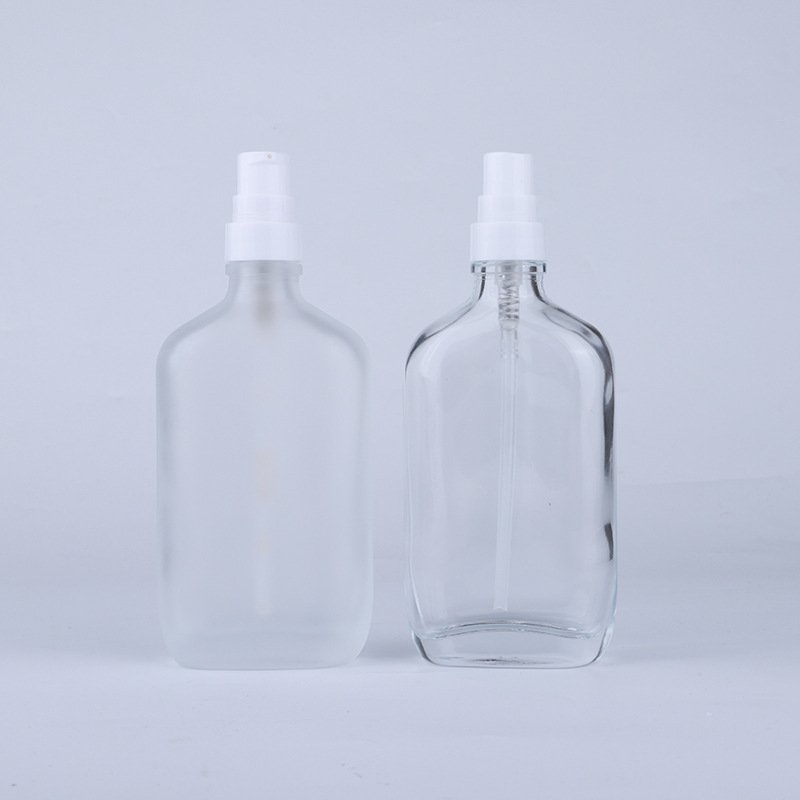 Factory direct sales new spot 100ml capacity transparent scrub can be customized logo glass dropper essential oil spray bottle