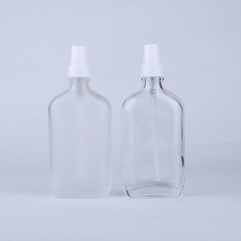 Factory direct sales new spot 100ml capacity transparent scrub can be customized logo glass dropper essential oil spray bottle