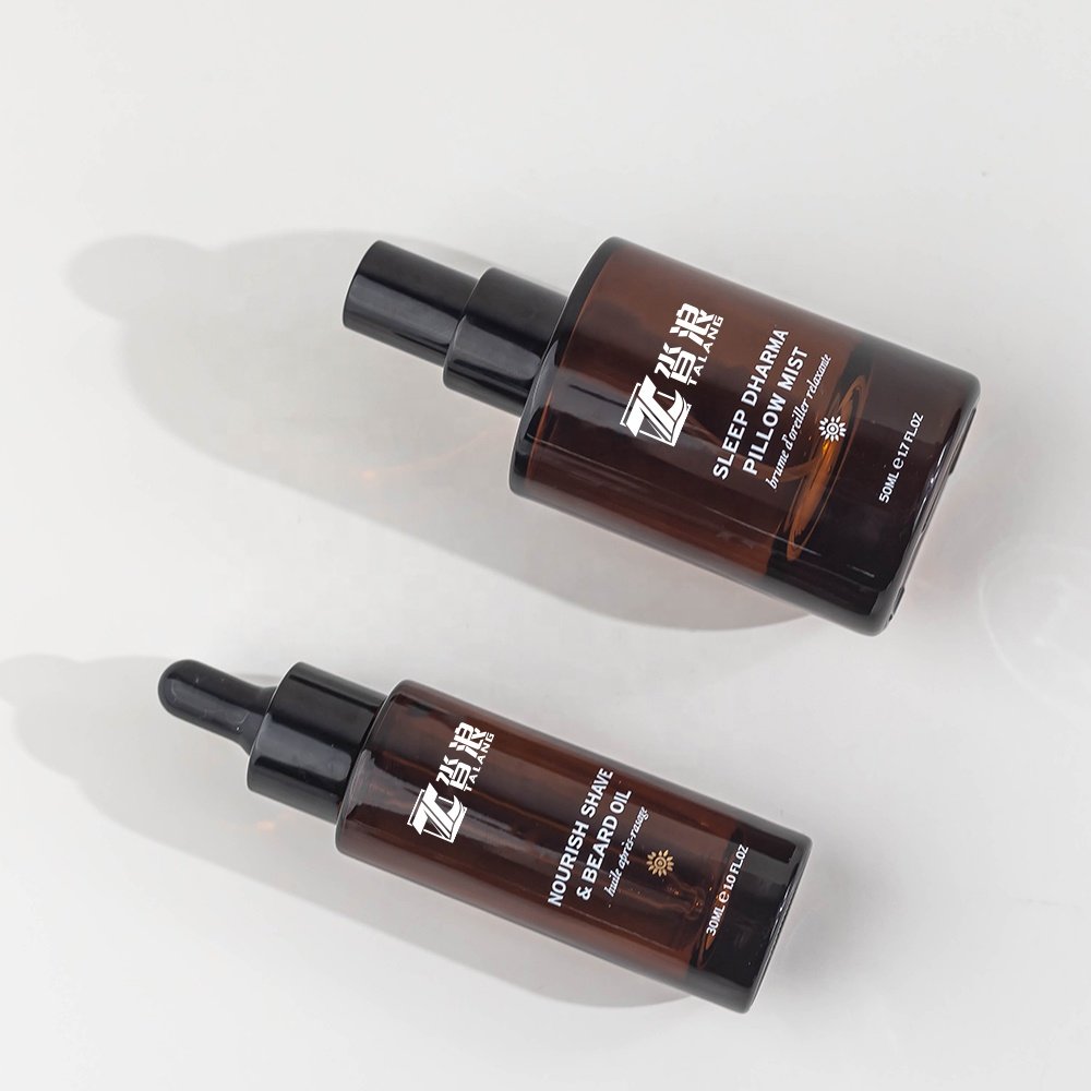 Customized Cosmetic Packaging Set Luxury Skincare Container And Packaging Amber Glass Bottle With Dropper 10ml 30ml 50ml