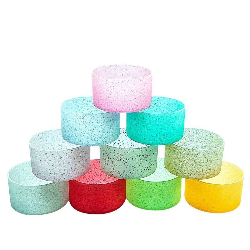 Wholesale Glitter Protective Boot Anti-slip Bottom Sleeve Cover Silicone Bottle Sleeve for Cup Accessories