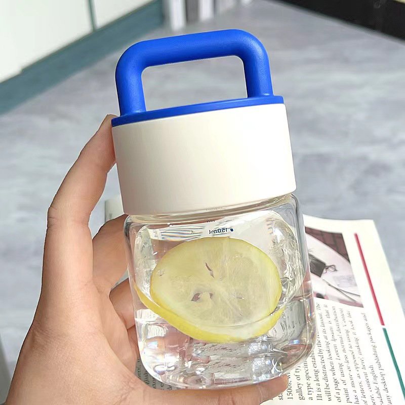 Mini Water Bottle wholesale Drinkware Glass Water Bottle clear Juice Milk glass cup Drinking Portable glass bottle