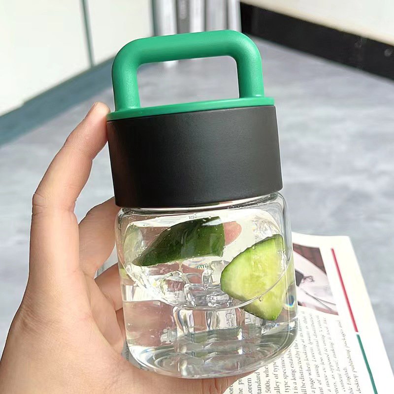 Mini Water Bottle wholesale Drinkware Glass Water Bottle clear Juice Milk glass cup Drinking Portable glass bottle