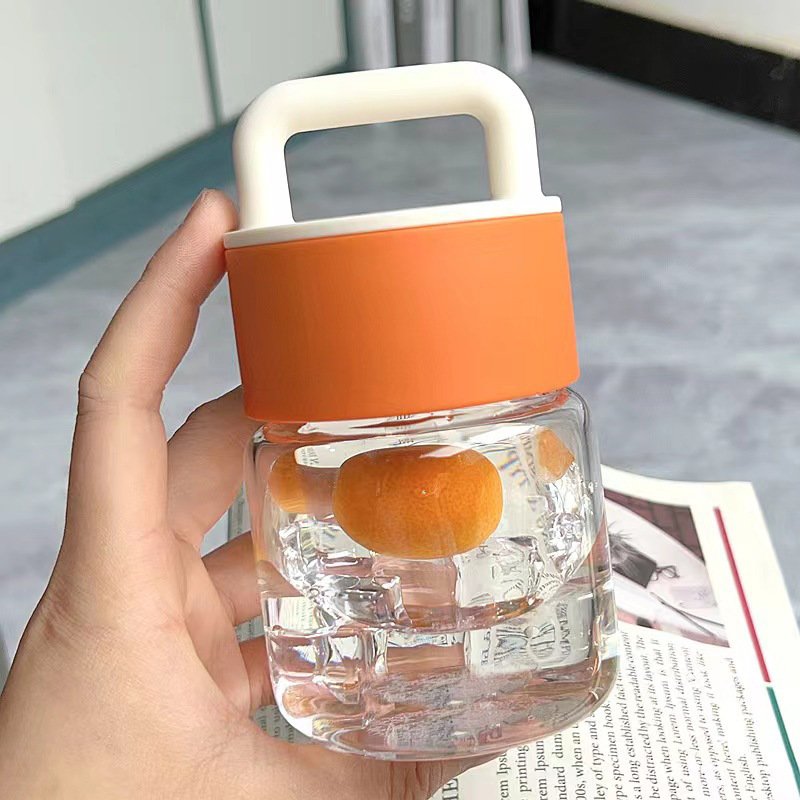 Mini Water Bottle wholesale Drinkware Glass Water Bottle clear Juice Milk glass cup Drinking Portable glass bottle
