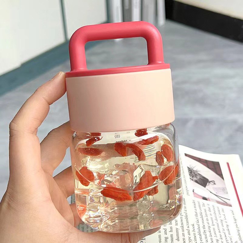 Mini Water Bottle wholesale Drinkware Glass Water Bottle clear Juice Milk glass cup Drinking Portable glass bottle