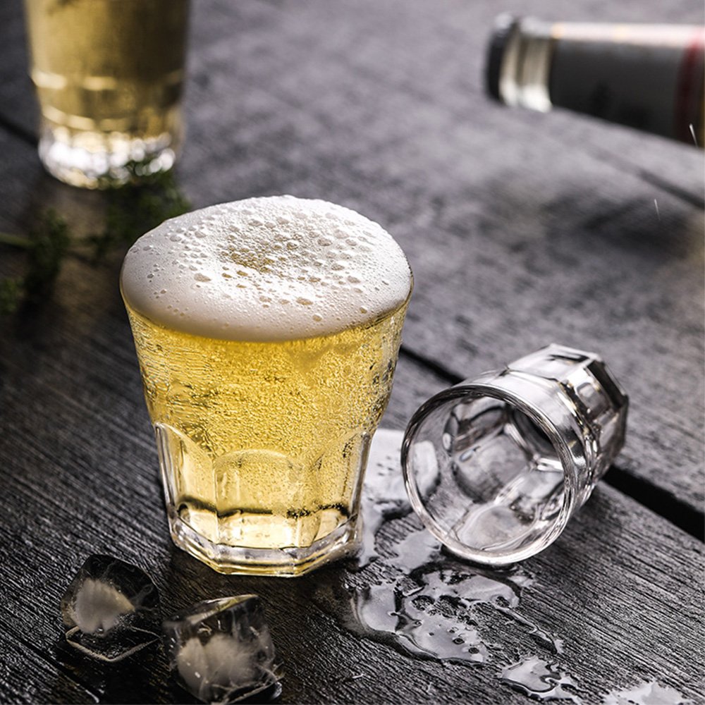 Custom Logo New Design Hexagonal Glass Unique Whiskey Glass Crystal Shot Glass Classic Whiskey Cup