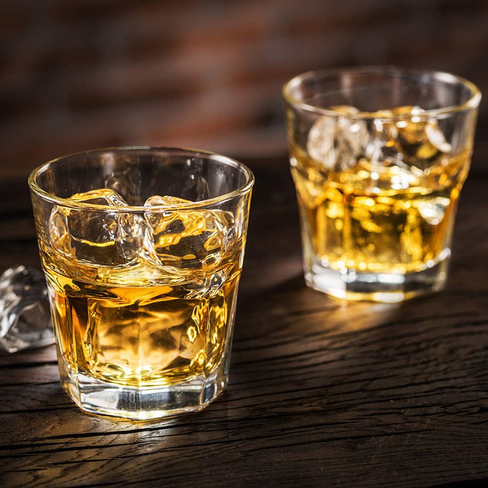 Custom Logo New Design Hexagonal Glass Unique Whiskey Glass Crystal Shot Glass Classic Whiskey Cup