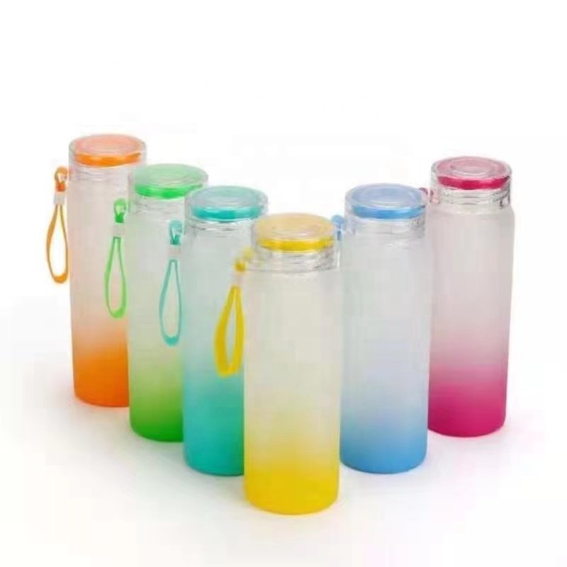 Baiyin Eco-Friendly Modern 500ml Sublimation Glass Cup High Blank Glass Bottle Cup for Gift Drinkware Sublimation